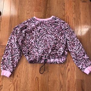 Pink cheetah crop top